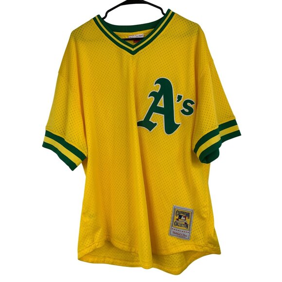 New Oakland A's Mitchell & Ness Cooperstown 1984 Henderson Jersey 2XL RT10286 - Picture 1 of 11